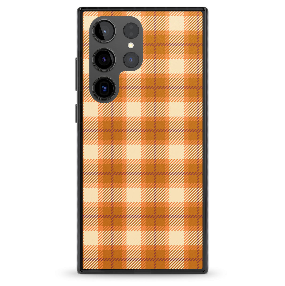 Pumpkin Plaid Impact Phone Case for Samsung Galaxy S24 Ultra , Samsung Galaxy S23 Ultra, Samsung Galaxy S22 Ultra