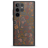 Autumn Line Pattern Impact Phone Case for Samsung Galaxy S24 Ultra , Samsung Galaxy S23 Ultra, Samsung Galaxy S22 Ultra