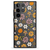 Retro Boho Fall Floral Impact Phone Case for Samsung Galaxy S24 Ultra , Samsung Galaxy S23 Ultra, Samsung Galaxy S22 Ultra