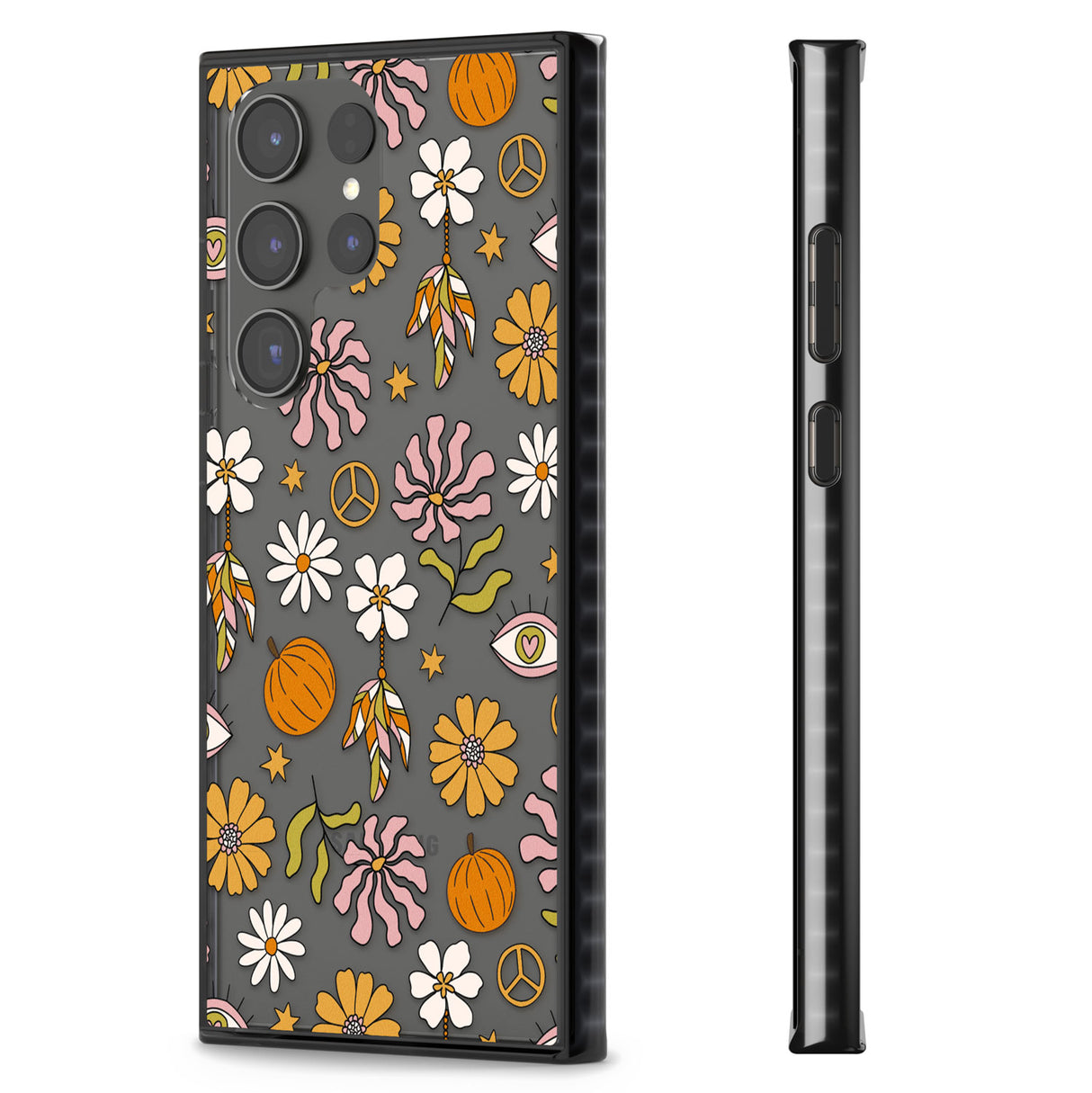 Retro Boho Fall Floral Impact Phone Case for Samsung Galaxy S24 Ultra , Samsung Galaxy S23 Ultra, Samsung Galaxy S22 Ultra