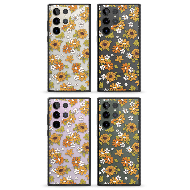 Boho Sunflowers Impact Phone Case for Samsung Galaxy S24 Ultra , Samsung Galaxy S23 Ultra, Samsung Galaxy S22 Ultra