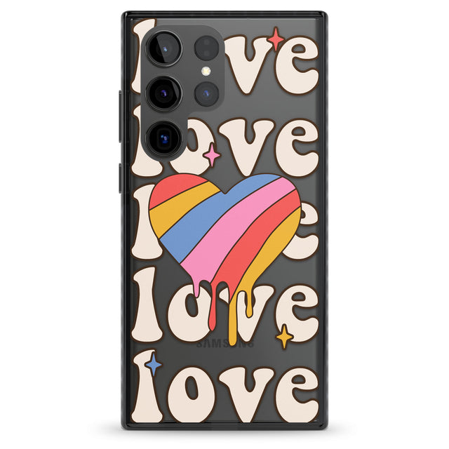 Groovy Love Impact Phone Case for Samsung Galaxy S24 Ultra , Samsung Galaxy S23 Ultra, Samsung Galaxy S22 Ultra