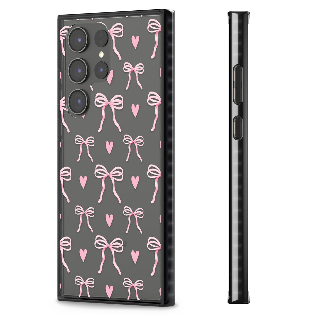 Pink Bows & Hearts Impact Phone Case for Samsung Galaxy S24 Ultra , Samsung Galaxy S23 Ultra, Samsung Galaxy S22 Ultra