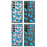 Blue Butterflies Impact Phone Case for Samsung Galaxy S24 Ultra , Samsung Galaxy S23 Ultra, Samsung Galaxy S22 Ultra