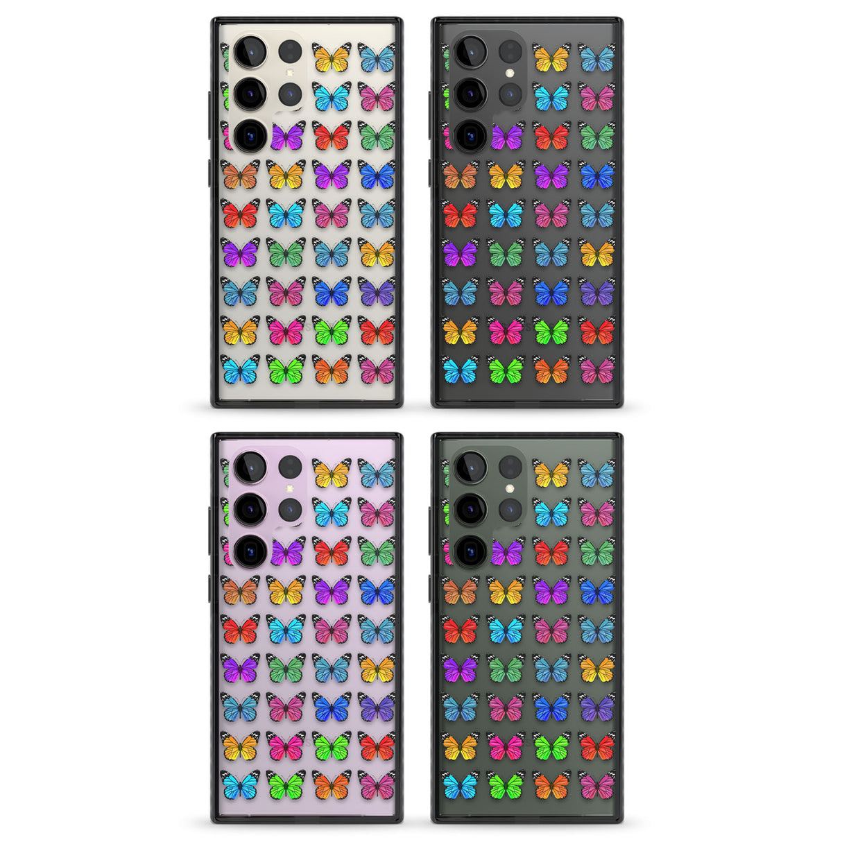 Colourful Butterfly Pattern Impact Phone Case for Samsung Galaxy S24 Ultra , Samsung Galaxy S23 Ultra, Samsung Galaxy S22 Ultra