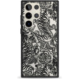 Personalised Chinese Tiger Pattern Custom Phone Case Samsung S22 Ultra / Black Impact Case,Samsung S23 Ultra / Black Impact Case Blanc Space