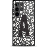 Personalised Floral Pattern Personalised Custom Phone Case Samsung S22 Ultra / Black Impact Case,Samsung S23 Ultra / Black Impact Case Blanc Space