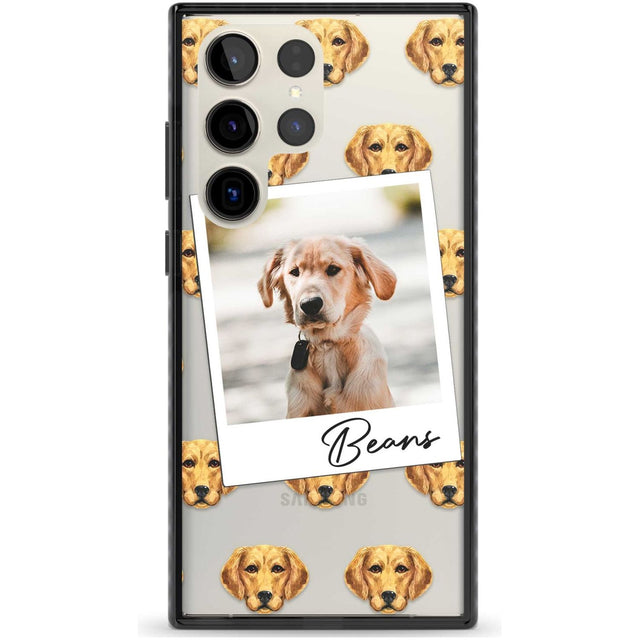 Personalised Labrador - Dog Photo Custom Phone Case Samsung S22 Ultra / Black Impact Case,Samsung S23 Ultra / Black Impact Case Blanc Space