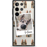 Personalised German Shepherd - Dog Photo Custom Phone Case Samsung S22 Ultra / Black Impact Case,Samsung S23 Ultra / Black Impact Case Blanc Space