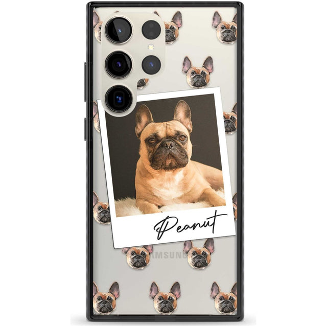 Personalised French Bulldog, Tan - Dog Photo Custom Phone Case Samsung S22 Ultra / Black Impact Case,Samsung S23 Ultra / Black Impact Case Blanc Space