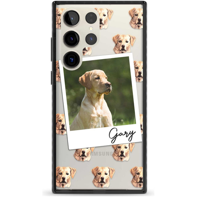 Personalised Labrador, Tan - Dog Photo Custom Phone Case Samsung S22 Ultra / Black Impact Case,Samsung S23 Ultra / Black Impact Case Blanc Space