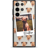 Personalised Border Terrier - Dog Photo Custom Phone Case Samsung S22 Ultra / Black Impact Case,Samsung S23 Ultra / Black Impact Case Blanc Space