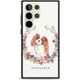 Personalised Cavalier King Charles Portrait Spaniel Custom Phone Case Samsung S22 Ultra / Black Impact Case,Samsung S23 Ultra / Black Impact Case Blanc Space