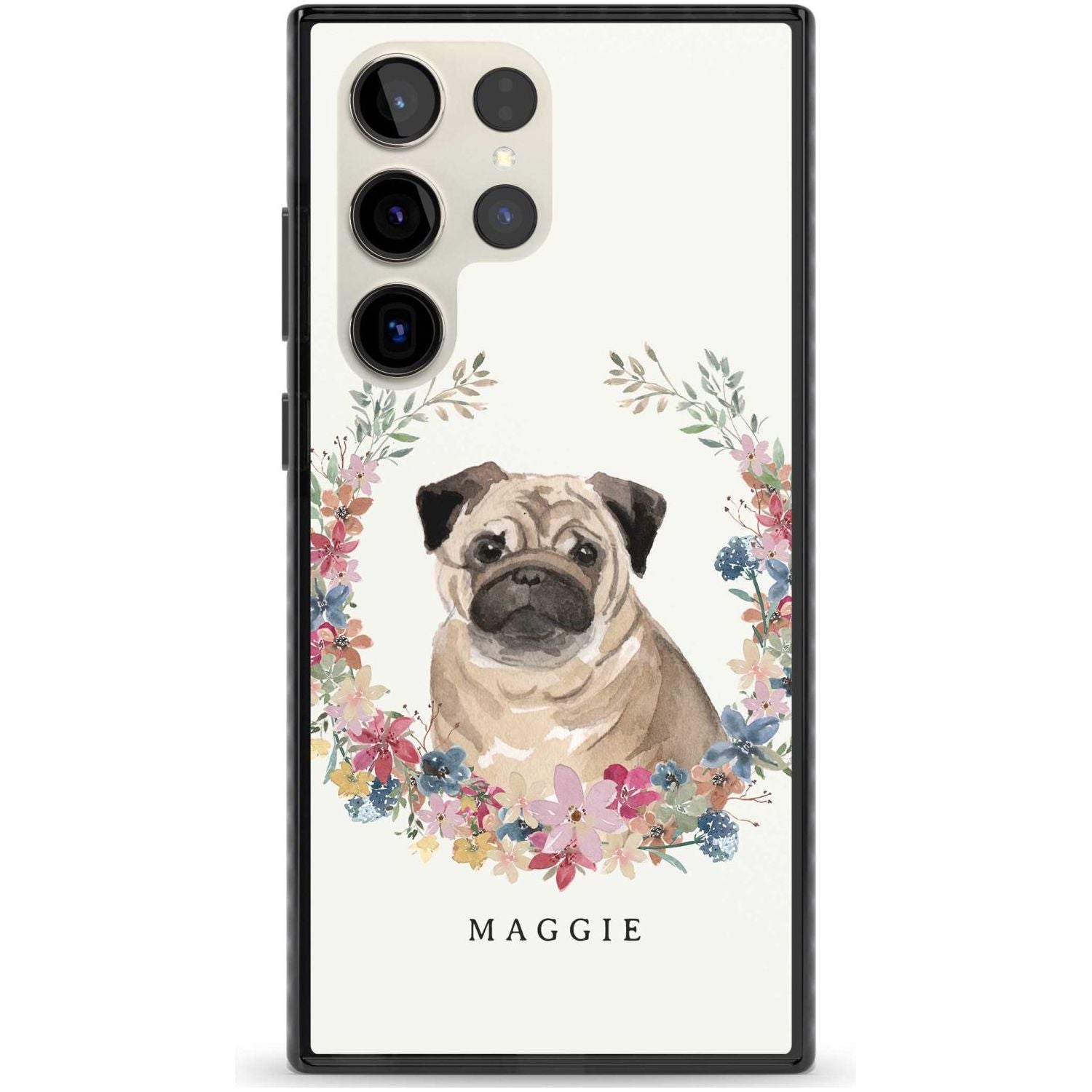 Personalised Pug - Watercolour Dog Portrait