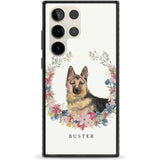 Personalised German Shepherd - Watercolour Dog Portrait Custom Phone Case Samsung S22 Ultra / Black Impact Case,Samsung S23 Ultra / Black Impact Case Blanc Space