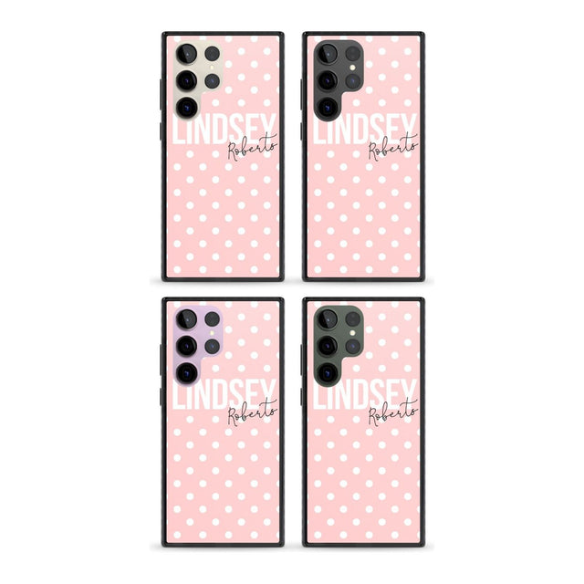 Personalised Pink Polka Custom Phone Case iPhone 15 Pro Max / Black Impact Case,iPhone 15 Plus / Black Impact Case,iPhone 15 Pro / Black Impact Case,iPhone 15 / Black Impact Case,iPhone 15 Pro Max / Impact Case,iPhone 15 Plus / Impact Case,iPhone 15 Pro / Impact Case,iPhone 15 / Impact Case,iPhone 15 Pro Max / Magsafe Black Impact Case,iPhone 15 Plus / Magsafe Black Impact Case,iPhone 15 Pro / Magsafe Black Impact Case,iPhone 15 / Magsafe Black Impact Case,iPhone 14 Pro Max / Black Impact Case,iPhone 14 Plu