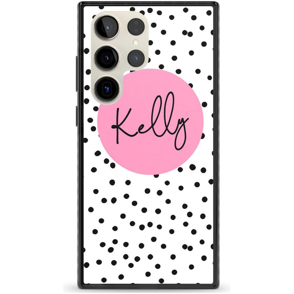 Personalised Pink Circle & Dots