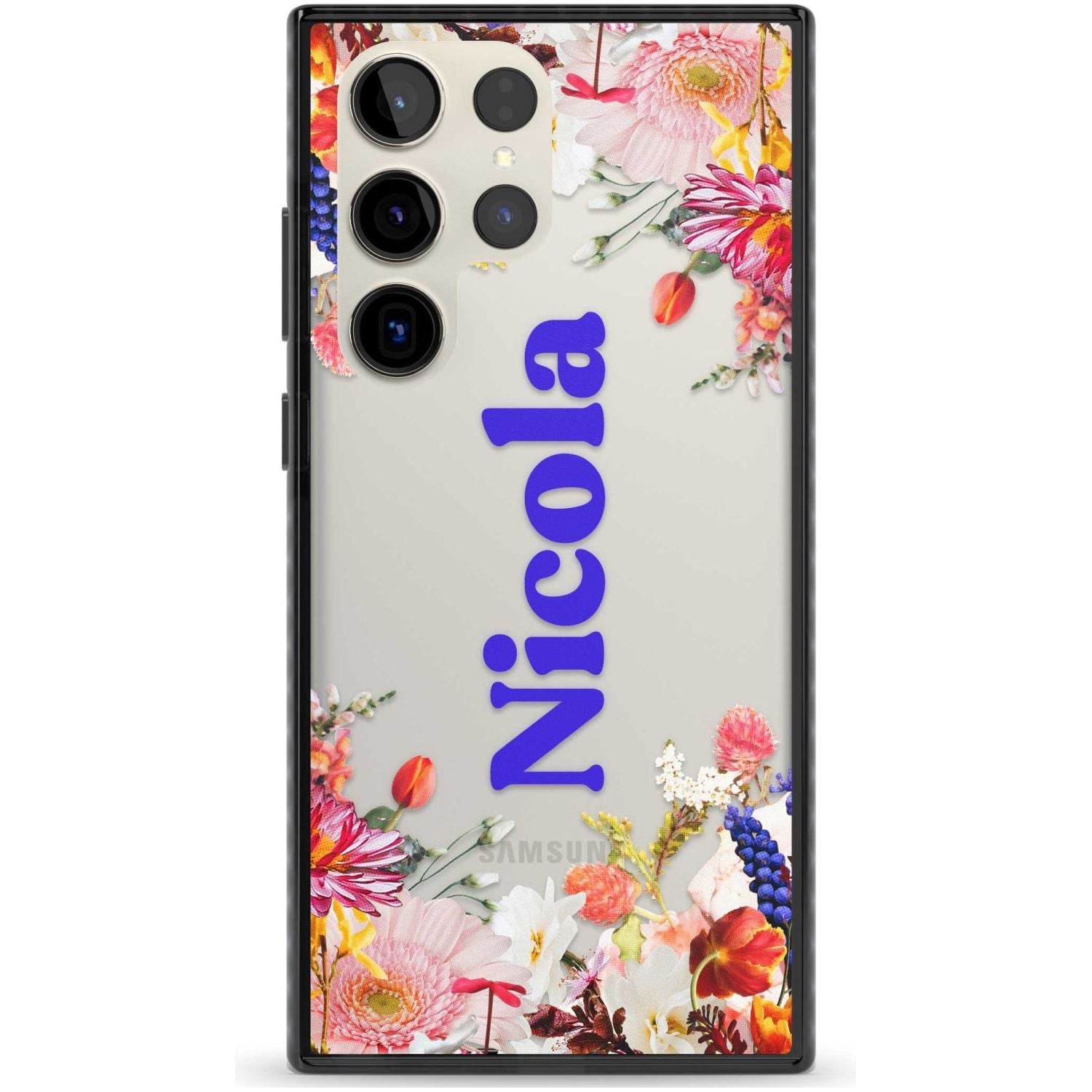 Personalised Text with Floral Borders