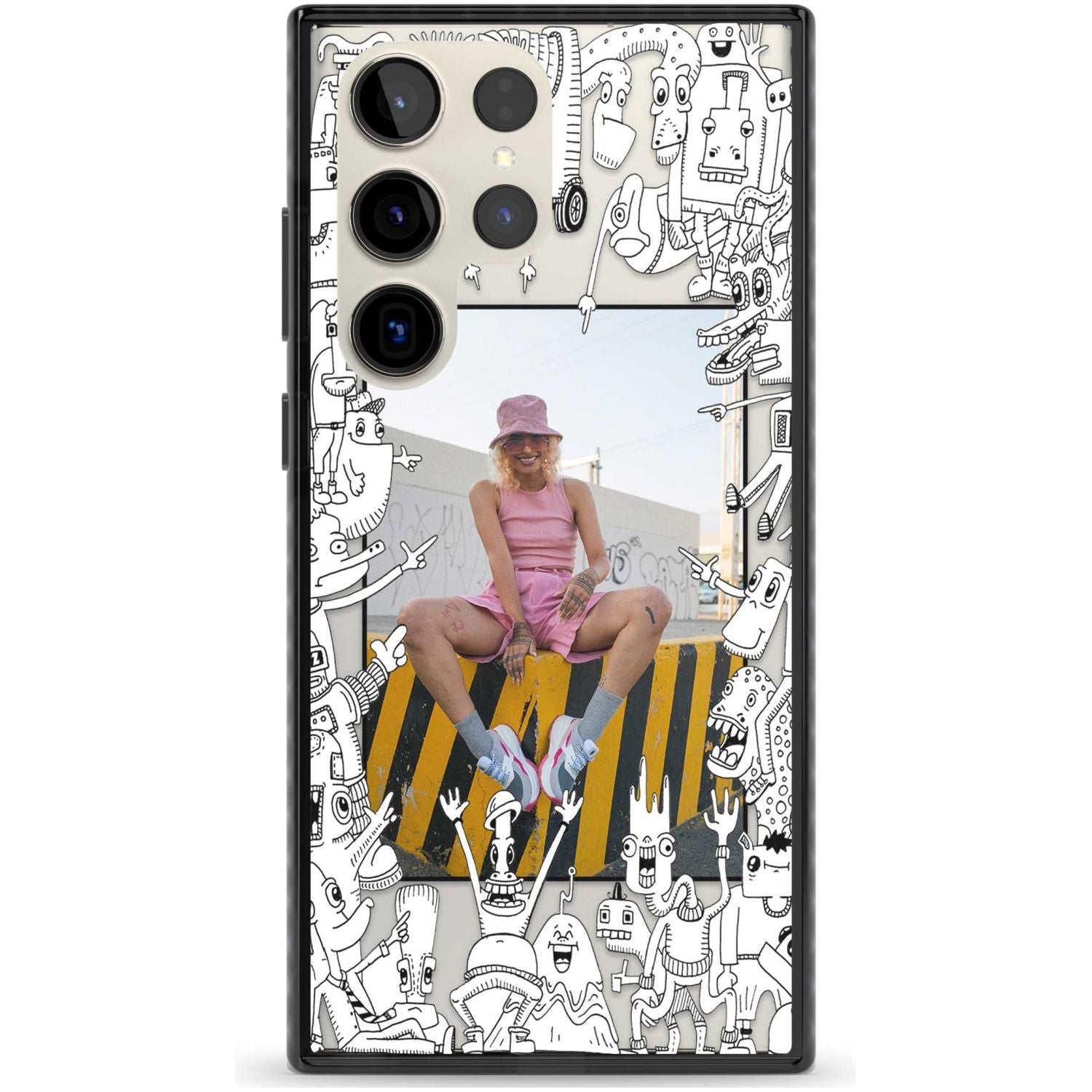 Personalised Look At This Photo Case Custom Phone Case Samsung S22 Ultra / Black Impact Case,Samsung S23 Ultra / Black Impact Case Blanc Space