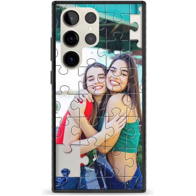 Personalised Jigsaw Puzzle Photo Custom Phone Case Samsung S22 Ultra / Black Impact Case,Samsung S23 Ultra / Black Impact Case Blanc Space