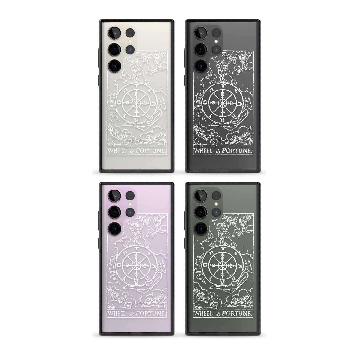 Personalised Wheel of Fortune Tarot Card - White Transparent