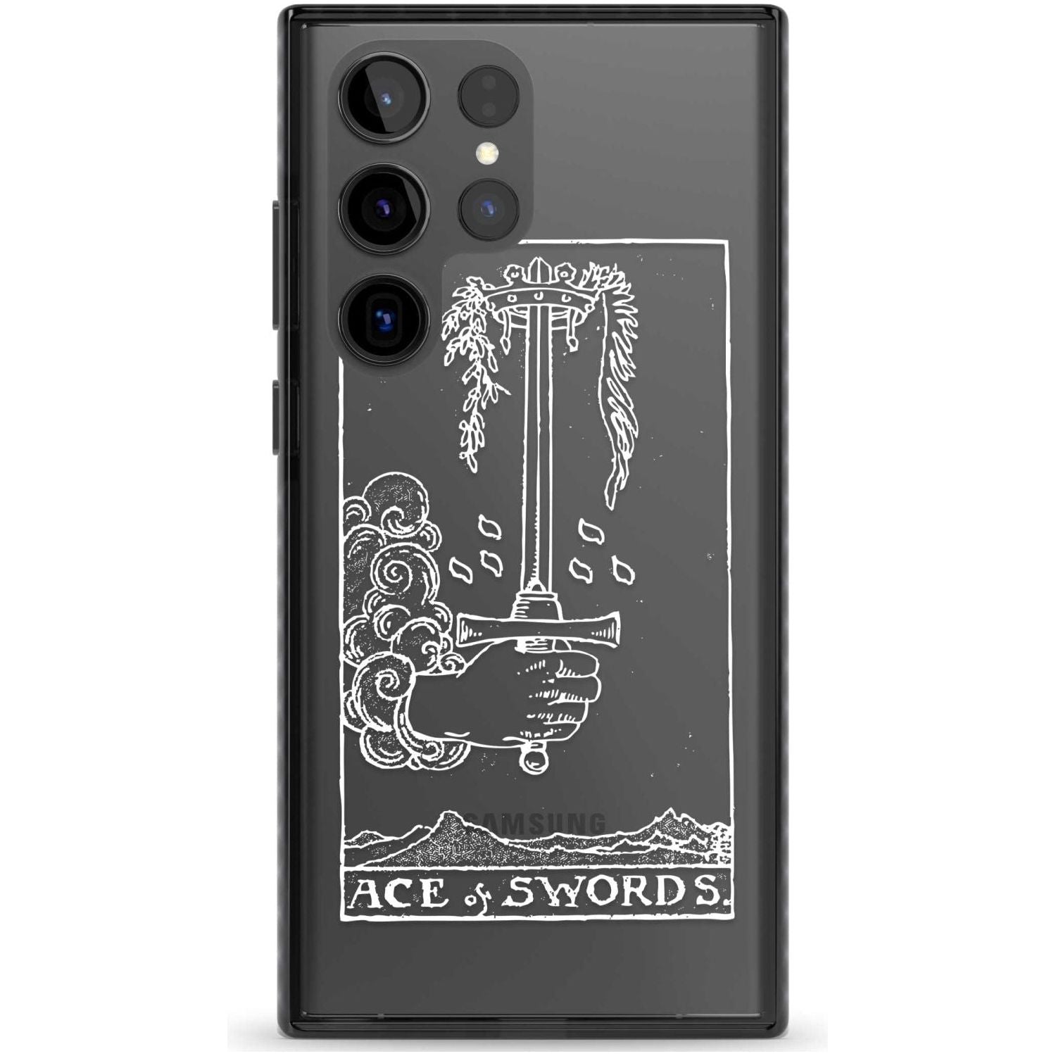 Personalised Ace of Swords Tarot Card - White Transparent