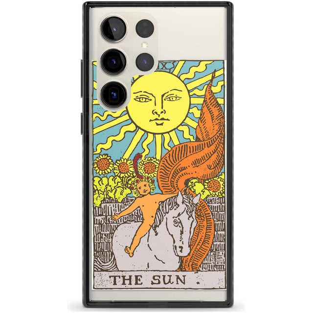Personalised The Sun Tarot Card - Colour Custom Phone Case Samsung S22 Ultra / Black Impact Case,Samsung S23 Ultra / Black Impact Case Blanc Space