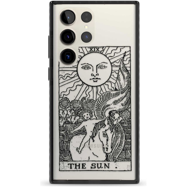 Personalised The Sun Tarot Card - Transparent Custom Phone Case Samsung S22 Ultra / Black Impact Case,Samsung S23 Ultra / Black Impact Case Blanc Space