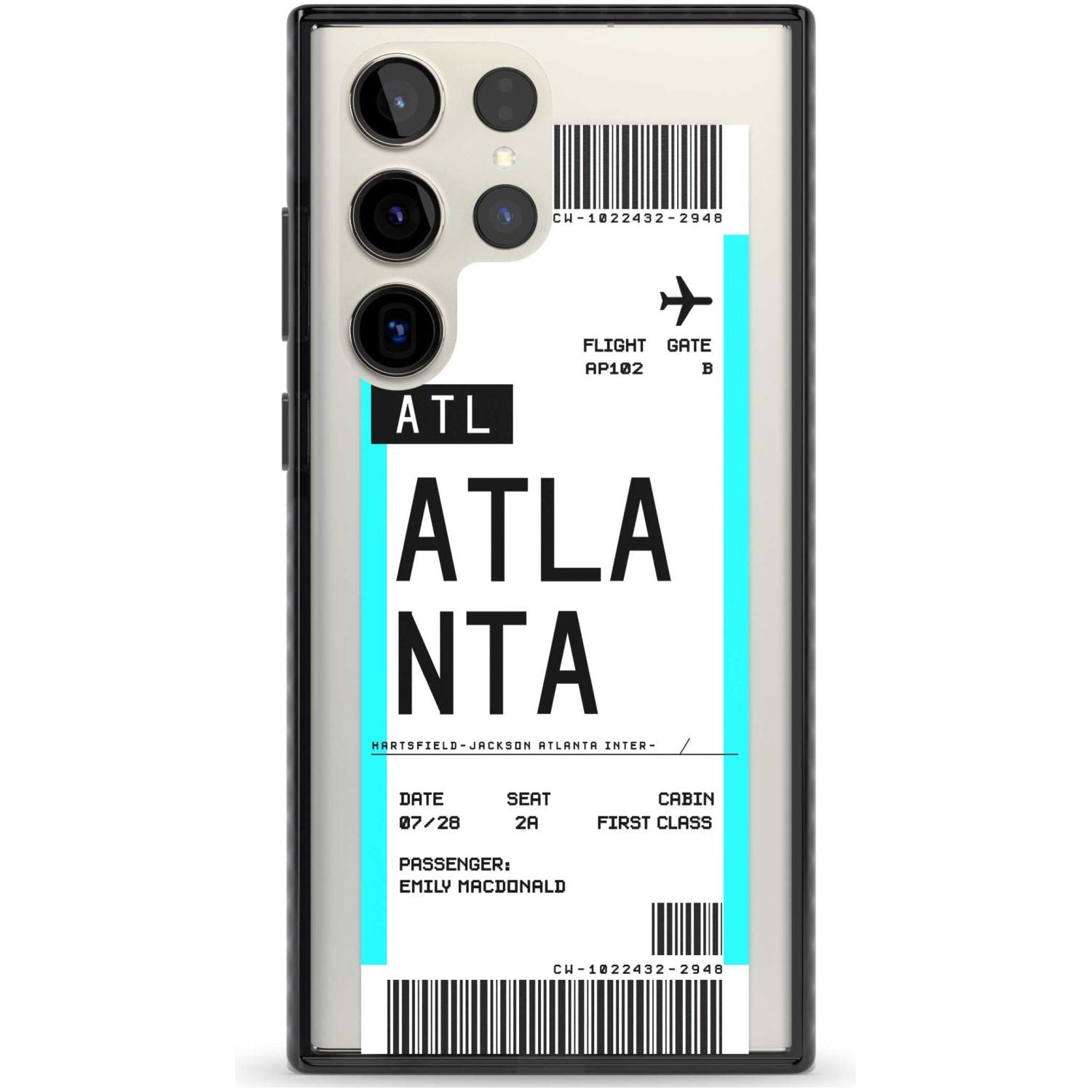 Personalised Atlanta Boarding Pass