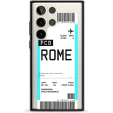 Personalised Rome Boarding Pass Custom Phone Case Samsung S22 Ultra / Black Impact Case,Samsung S23 Ultra / Black Impact Case Blanc Space