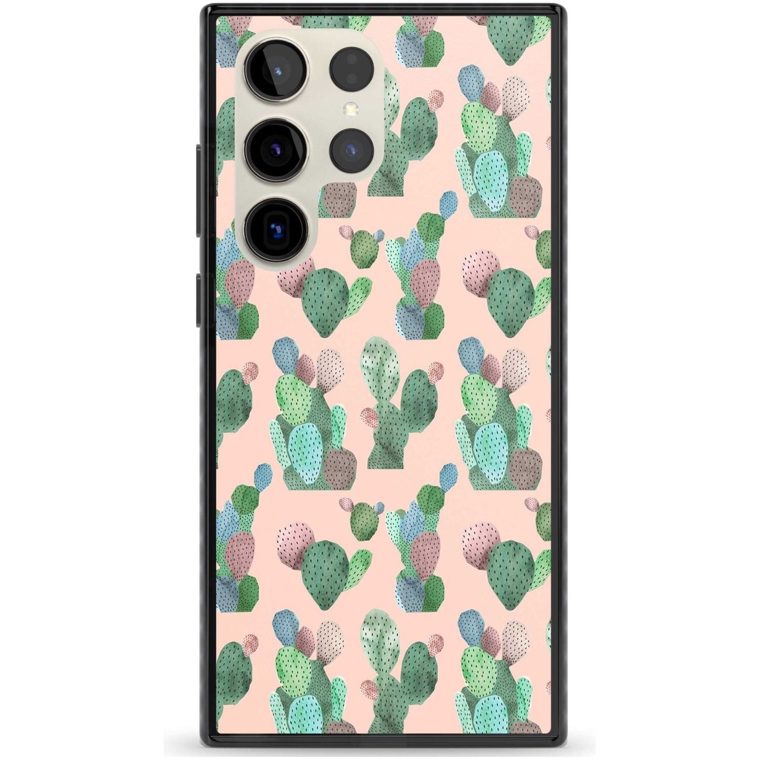 Pink Cactus Pattern Design