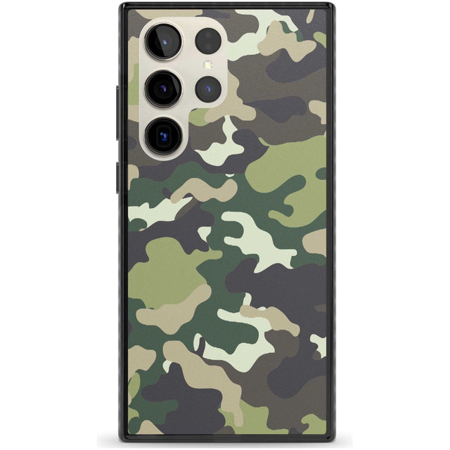 Green Camo Phone Case Samsung S22 Ultra / Black Impact Case,Samsung S23 Ultra / Black Impact Case Blanc Space