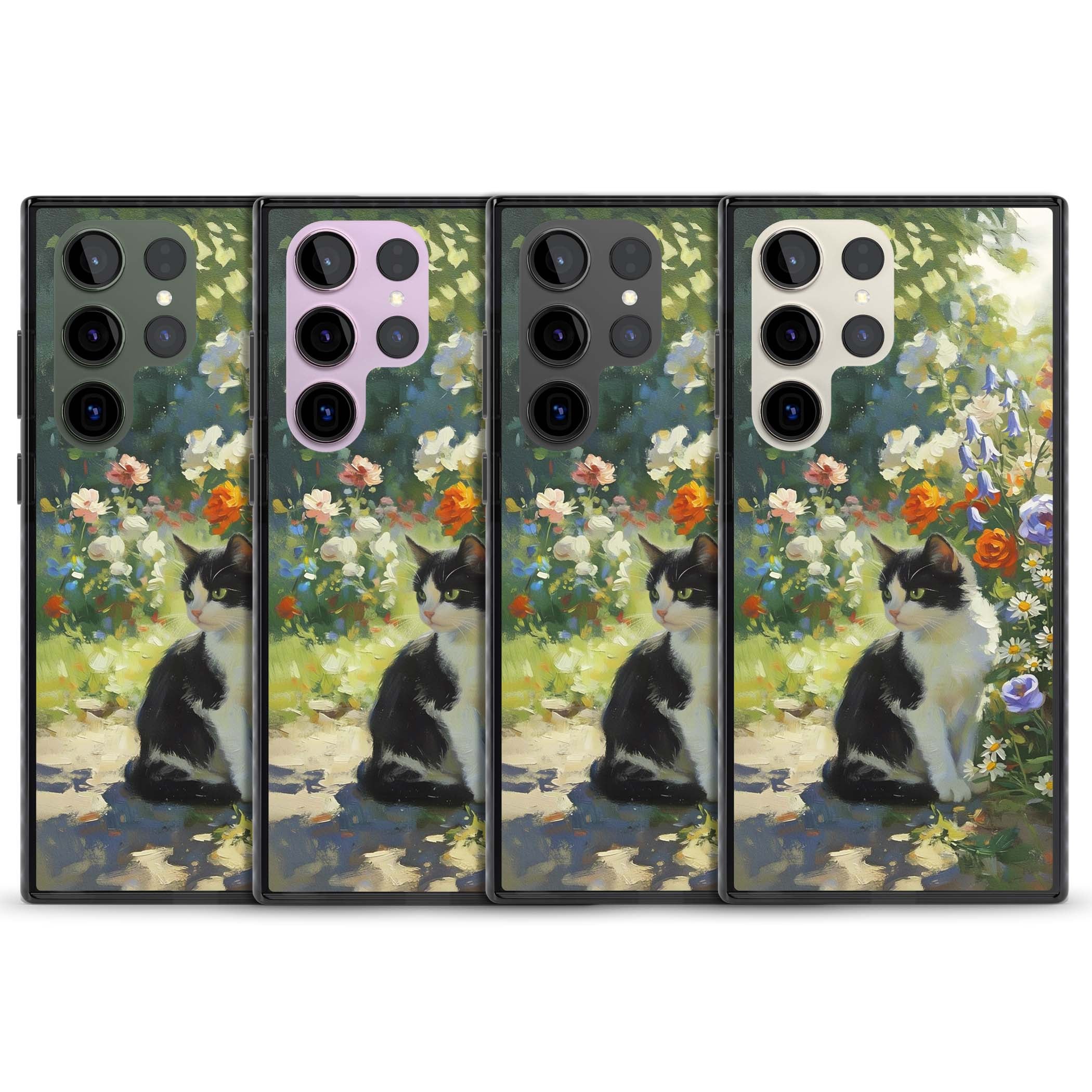Cat In The Meadow for her iPhone case | Black Impact case for Samsung Galaxy S24 Ultra, Samsung Galaxy S23 Ultra, Samsung Galaxy S22 Ultra