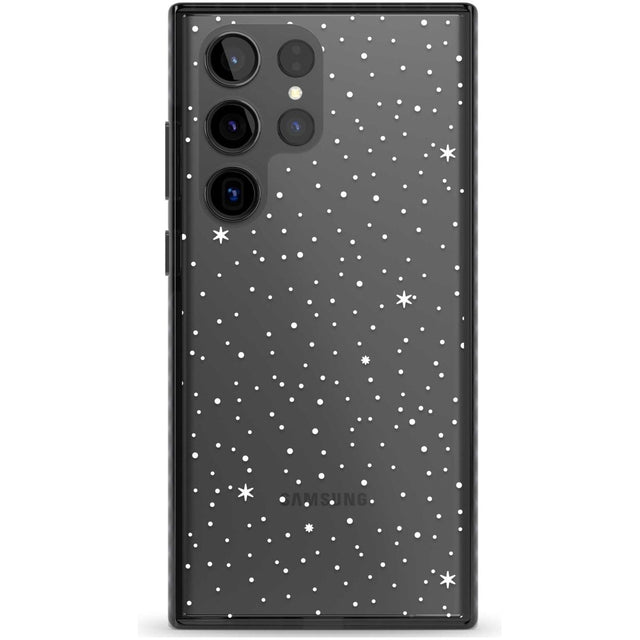 Celestial Starry Sky White Phone Case Samsung S22 Ultra / Black Impact Case,Samsung S23 Ultra / Black Impact Case Blanc Space
