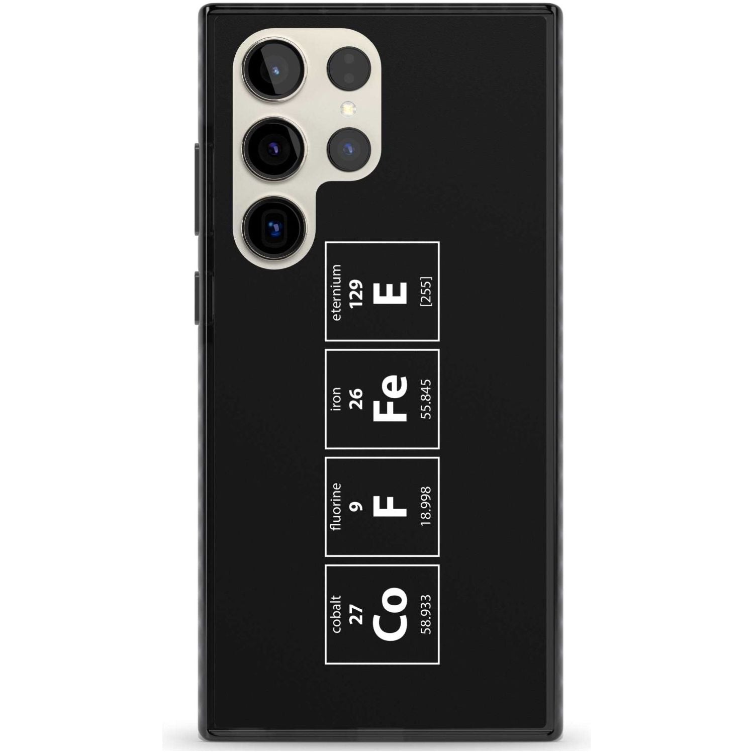 Coffee Element (Black) Phone Case Samsung S22 Ultra / Black Impact Case,Samsung S23 Ultra / Black Impact Case Blanc Space