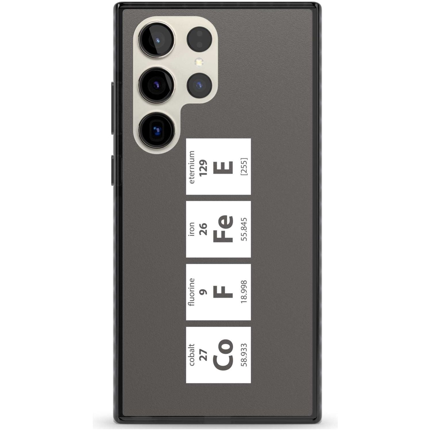 Coffee Element (Grey) Phone Case Samsung S22 Ultra / Black Impact Case,Samsung S23 Ultra / Black Impact Case Blanc Space