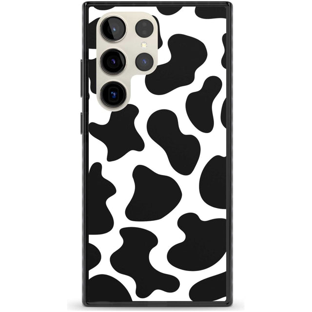 Cow Print Phone Case Samsung S22 Ultra / Black Impact Case,Samsung S23 Ultra / Black Impact Case Blanc Space