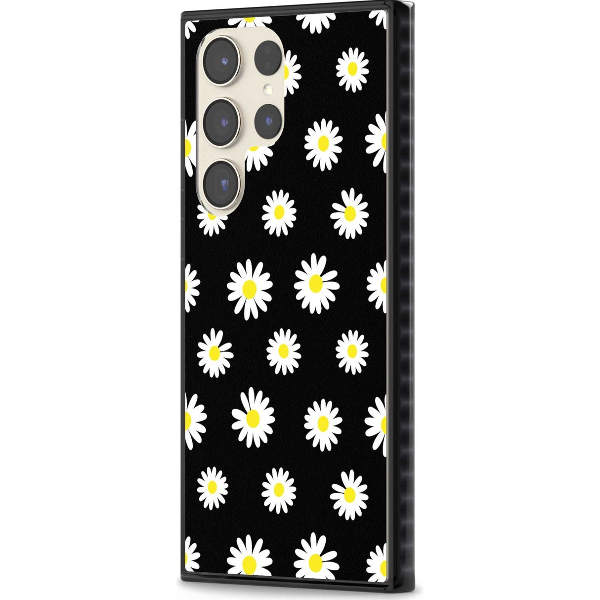 White Daisy Pattern (Black)