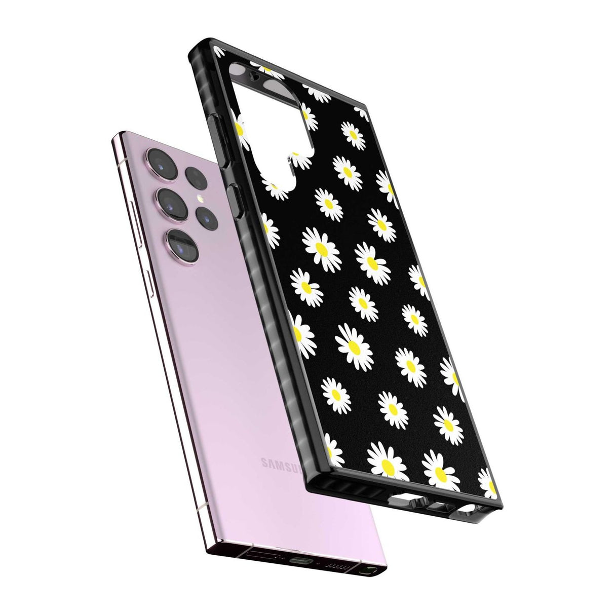 White Daisy Pattern (Black)