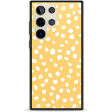 White on Yellow Dalmatian Polka Dot Spots