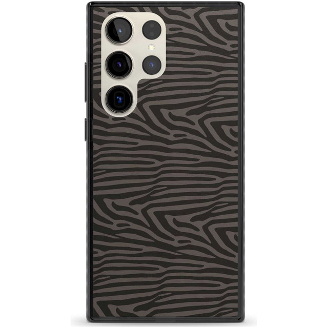 Dark Animal Print Pattern Zebra Phone Case Samsung S22 Ultra / Black Impact Case,Samsung S23 Ultra / Black Impact Case Blanc Space