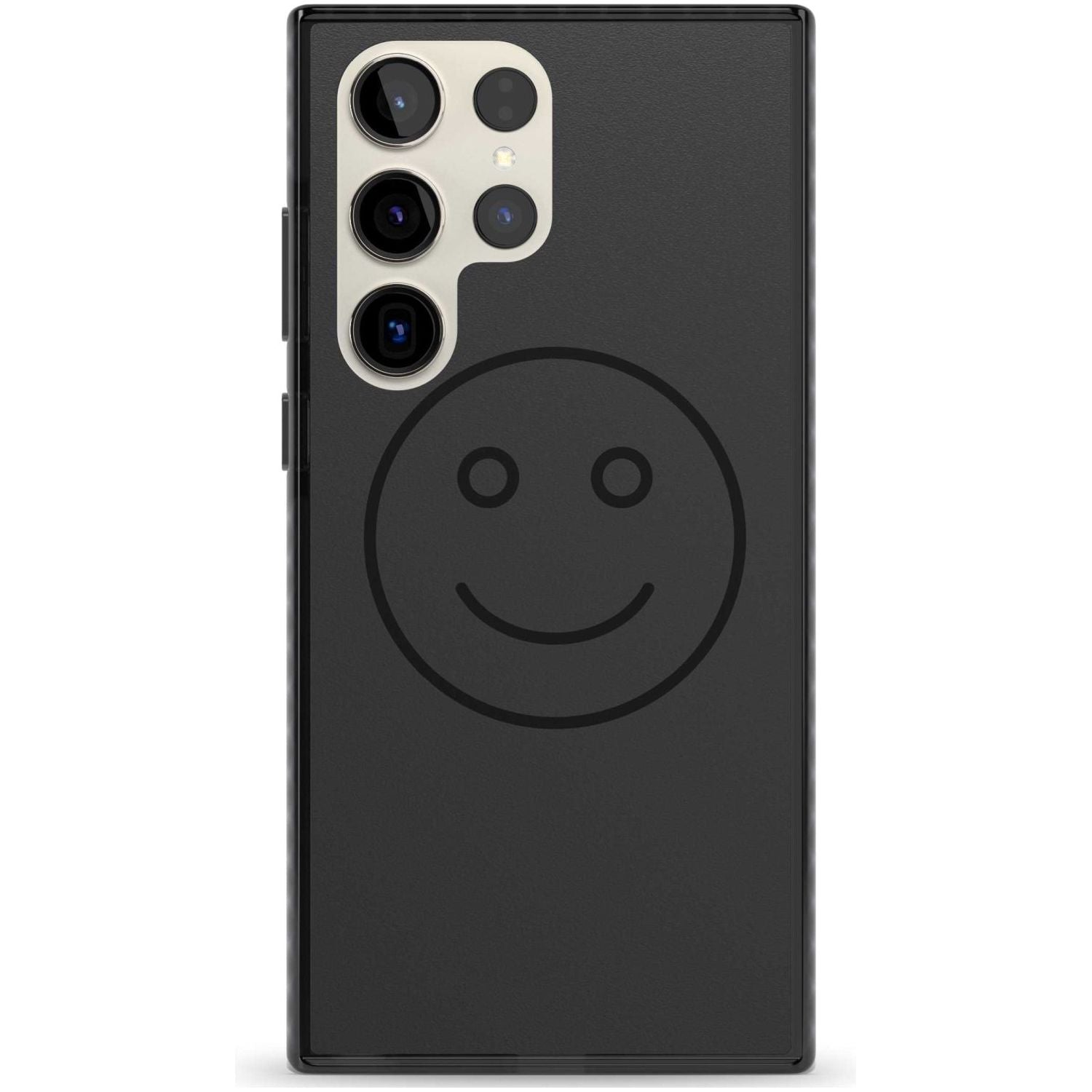 Dark Smiley Face Phone Case Samsung S22 Ultra / Black Impact Case,Samsung S23 Ultra / Black Impact Case Blanc Space