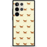 Golden Retriever Dog Pattern Phone Case Samsung S22 Ultra / Black Impact Case,Samsung S23 Ultra / Black Impact Case Blanc Space
