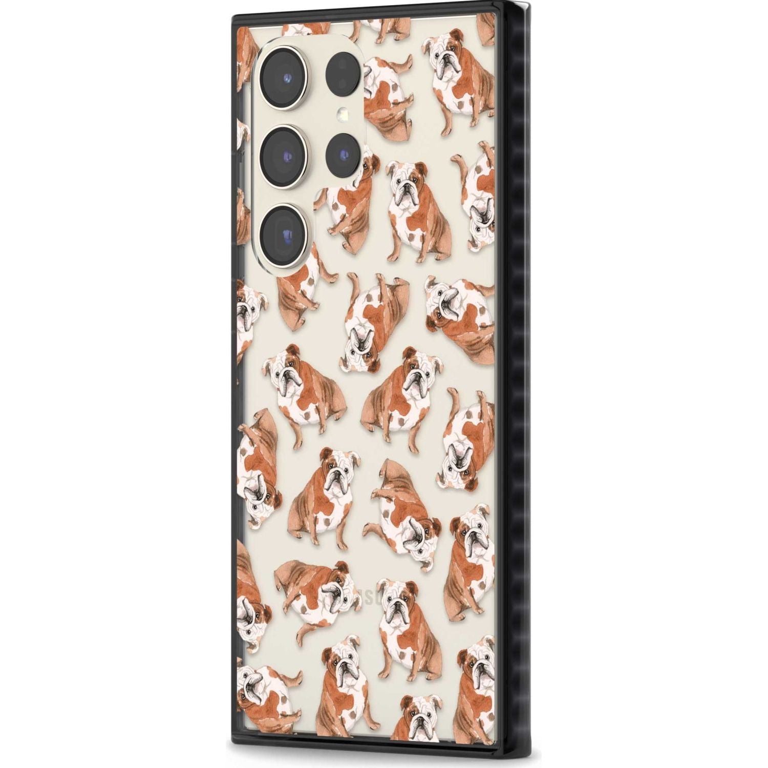 English Bulldog Watercolour Dog Pattern