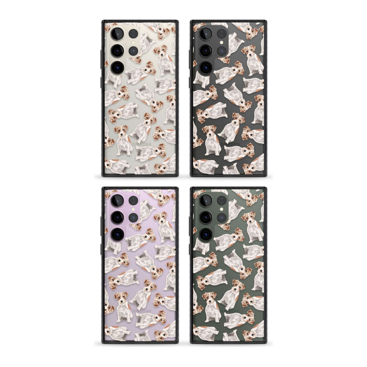 Wirehaired Jack Russell Watercolour Dog Pattern