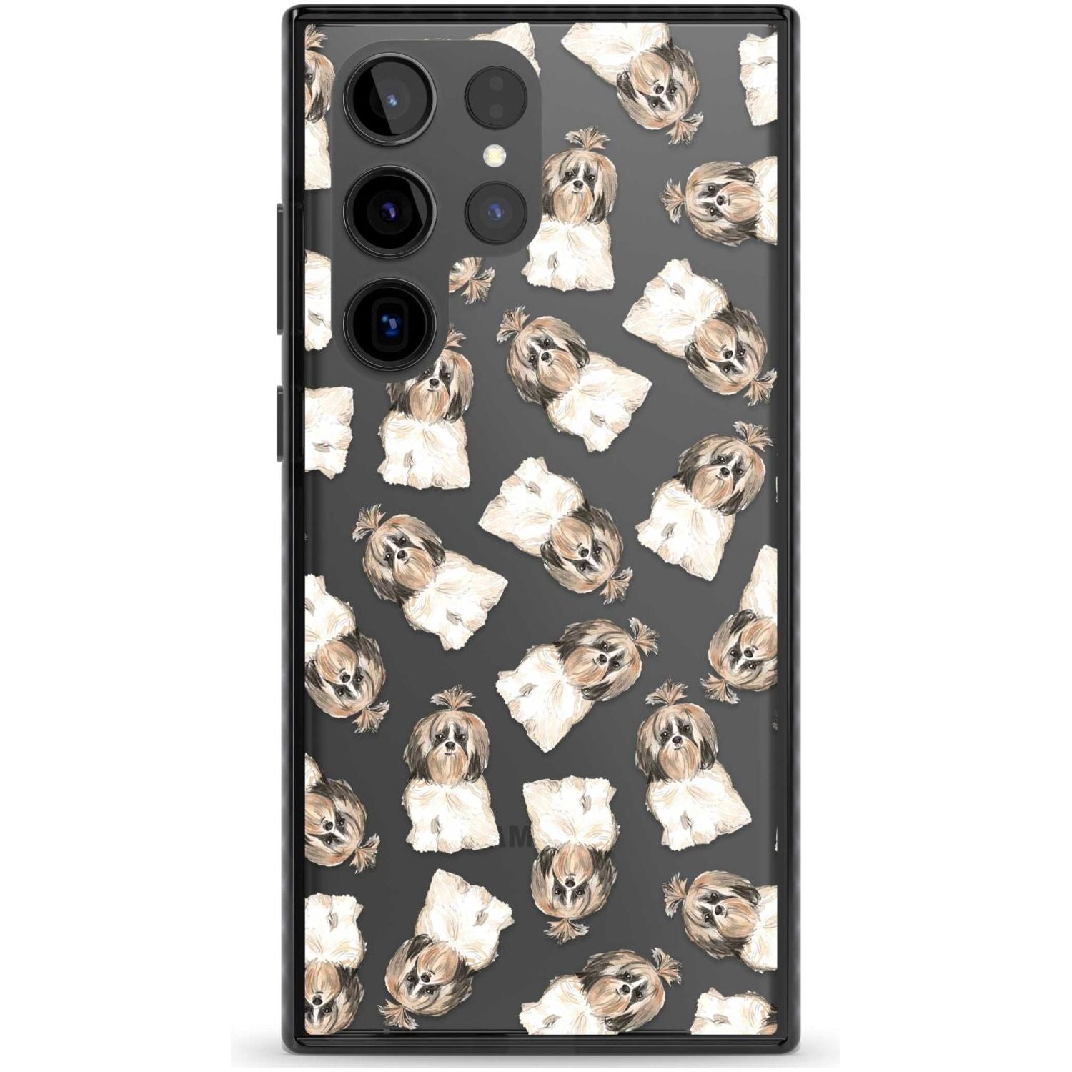 Shih tzu (Long Hair) Watercolour Dog Pattern
