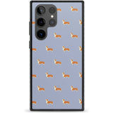 Pembroke Welsh Corgi Dog Pattern Phone Case Samsung S22 Ultra / Black Impact Case,Samsung S23 Ultra / Black Impact Case Blanc Space