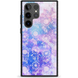 Dreamcatcher Pattern Galaxy Print Tie Dye Phone Case Samsung S22 Ultra / Black Impact Case,Samsung S23 Ultra / Black Impact Case Blanc Space