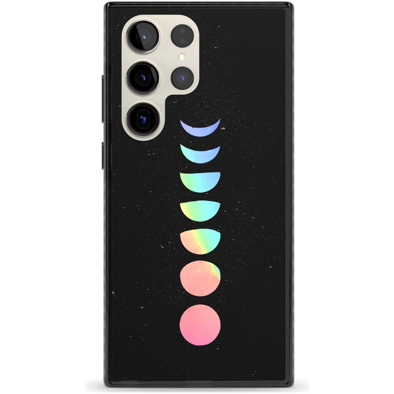 Pastel Moon Phases Phone Case Samsung S22 Ultra / Black Impact Case,Samsung S23 Ultra / Black Impact Case Blanc Space