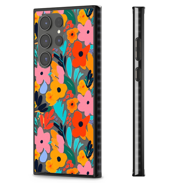 Floral Fiesta Impact Phone Case for Samsung Galaxy S24 Ultra , Samsung Galaxy S23 Ultra, Samsung Galaxy S22 Ultra